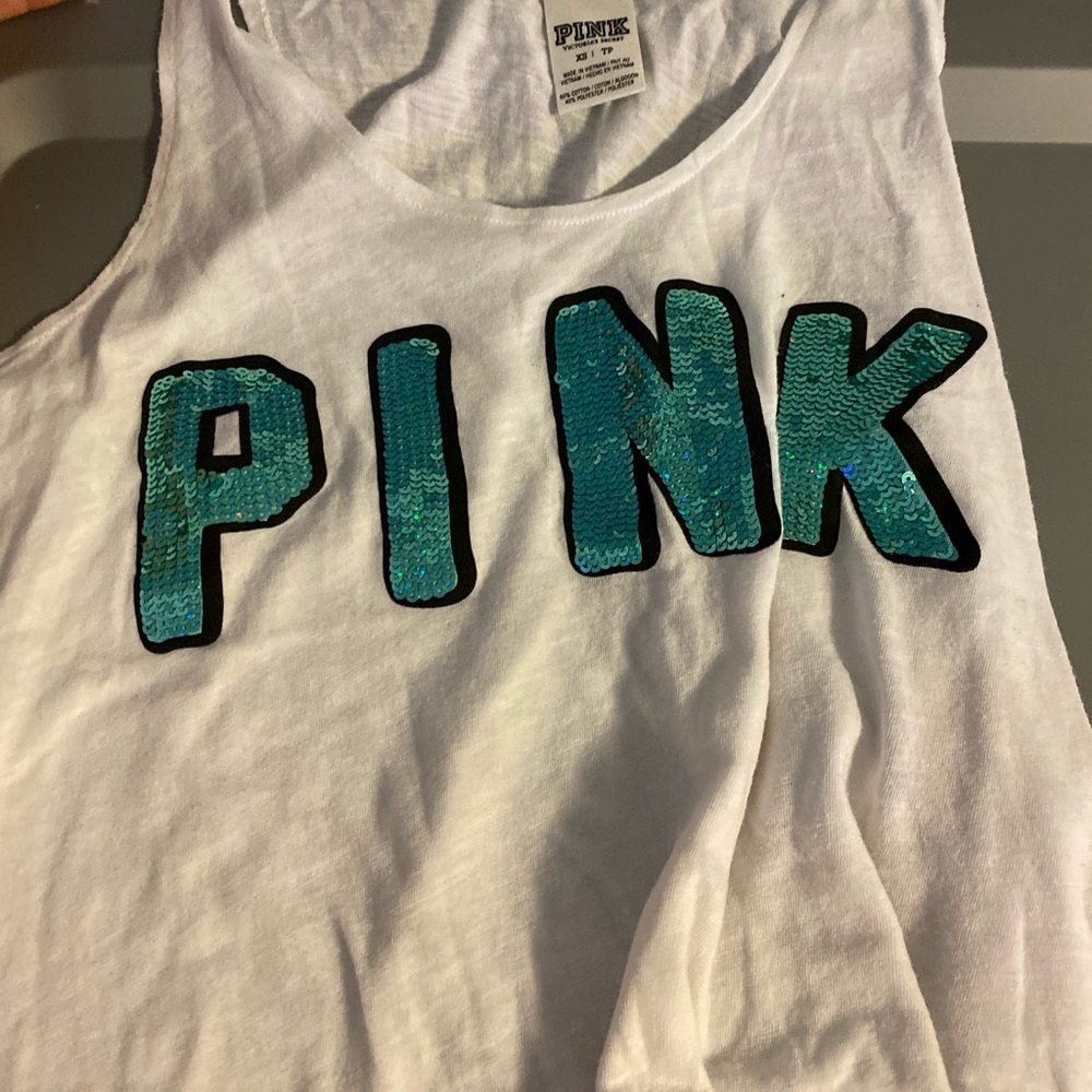 Women’s pink sparkle tank